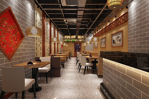 无锡传统中式餐厅餐馆装修设计效果图
